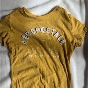 yellow Aeropostale t-shirt